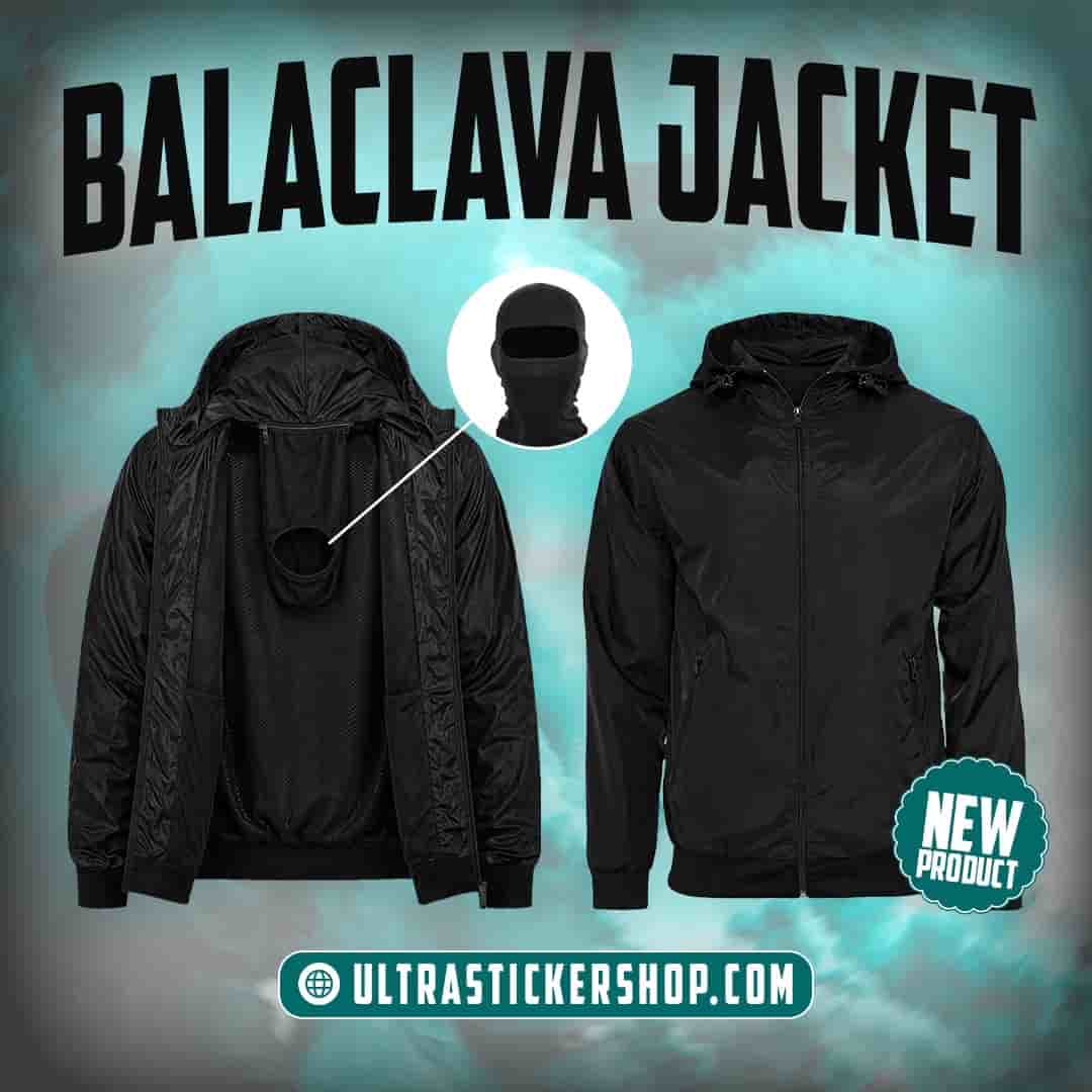 Black (no logo) Jacke mit abnehmbarer Balaclava