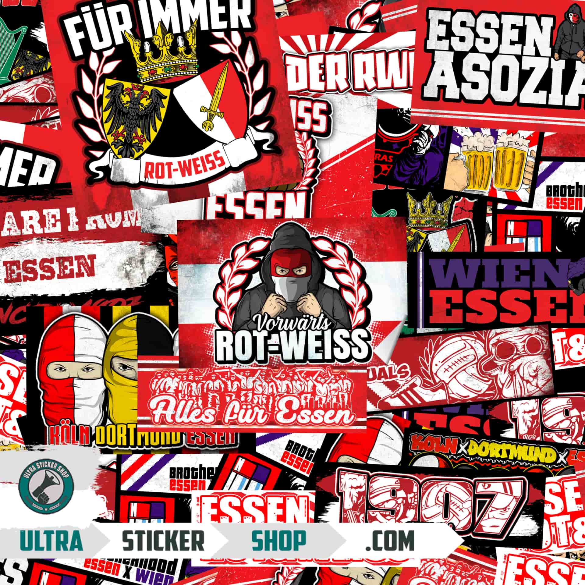 Rot Weiss Essen Aufkleber-Mix