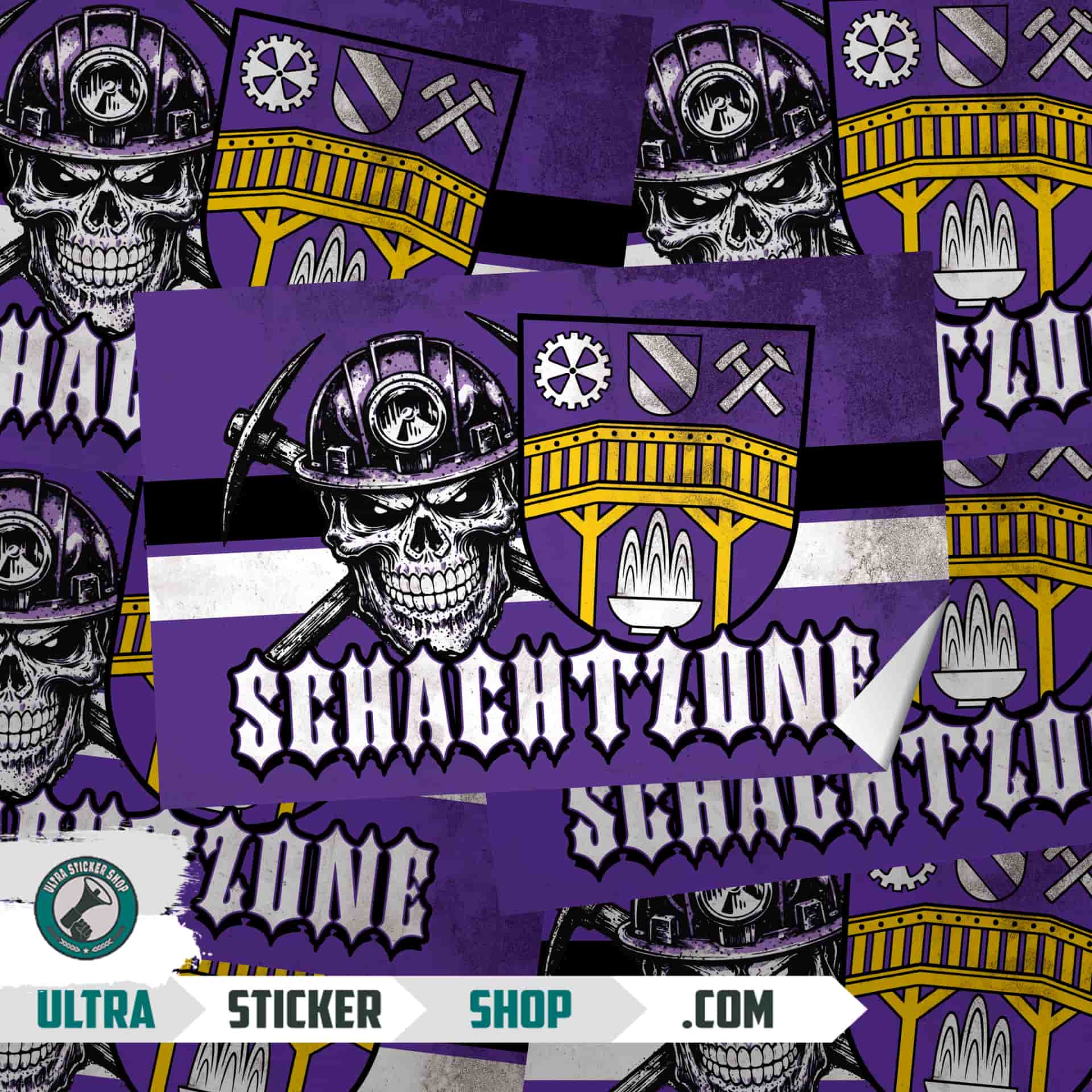 Schachtzone Aufkleber