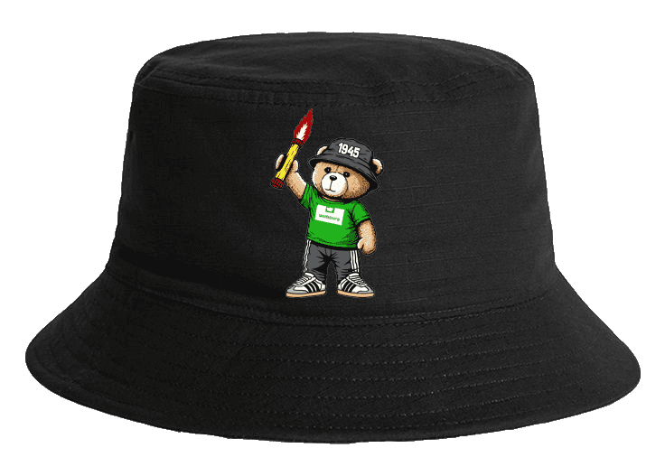 Wolfsburg 1945 bear Bucket Hat