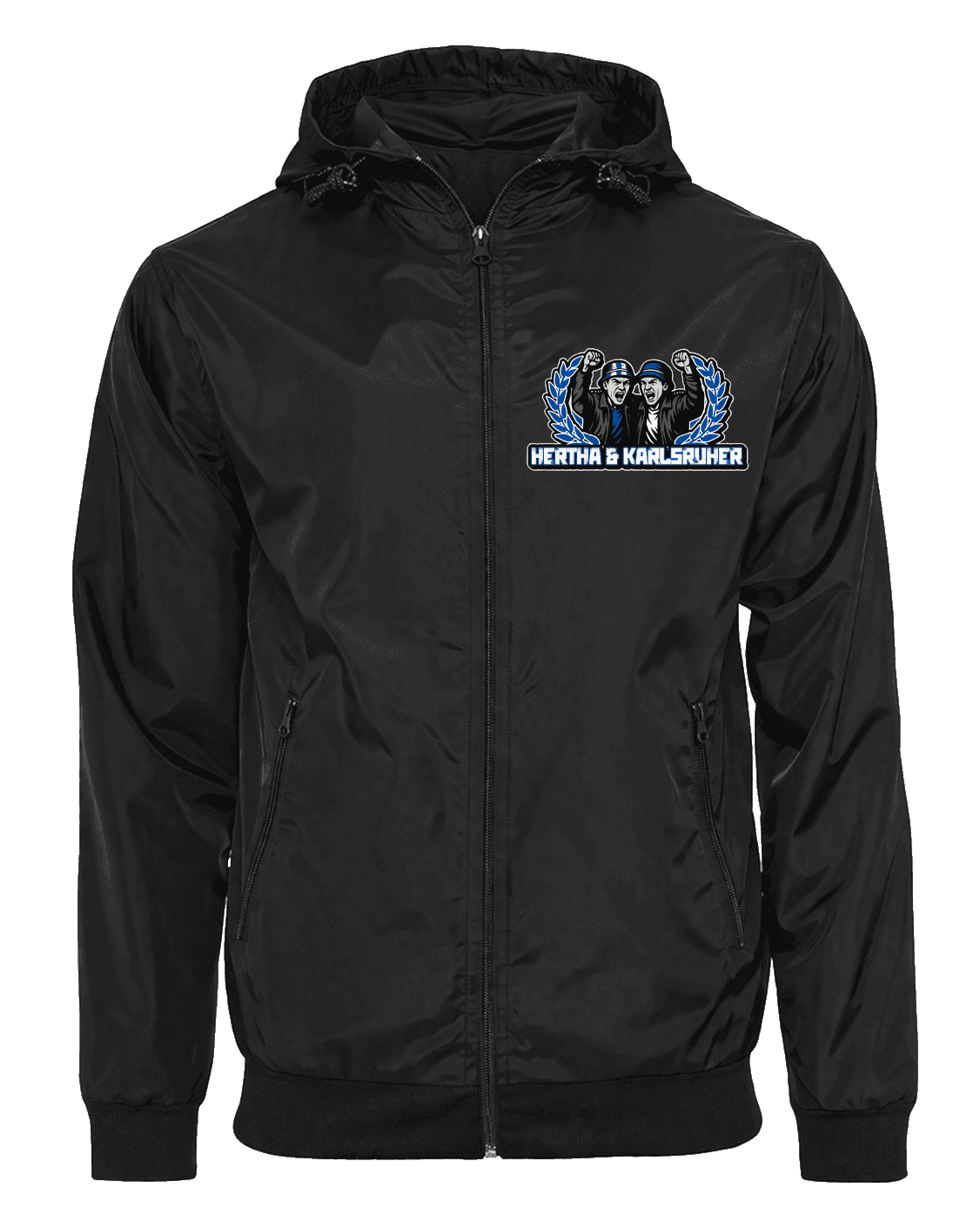 Hertha & Karlsruher Jacke mit abnehmbarer Balaclava