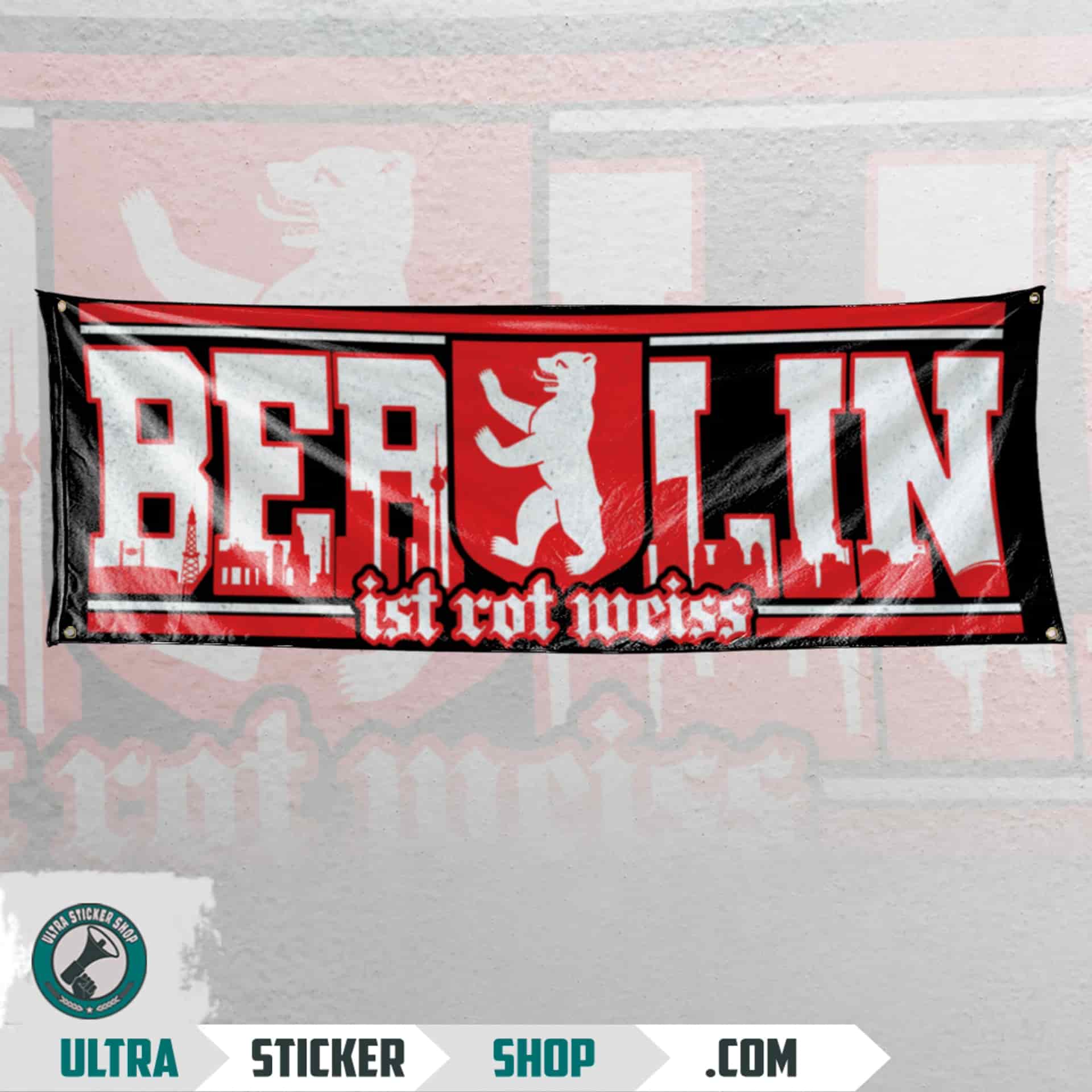 Berlin is rot weiss Flagge