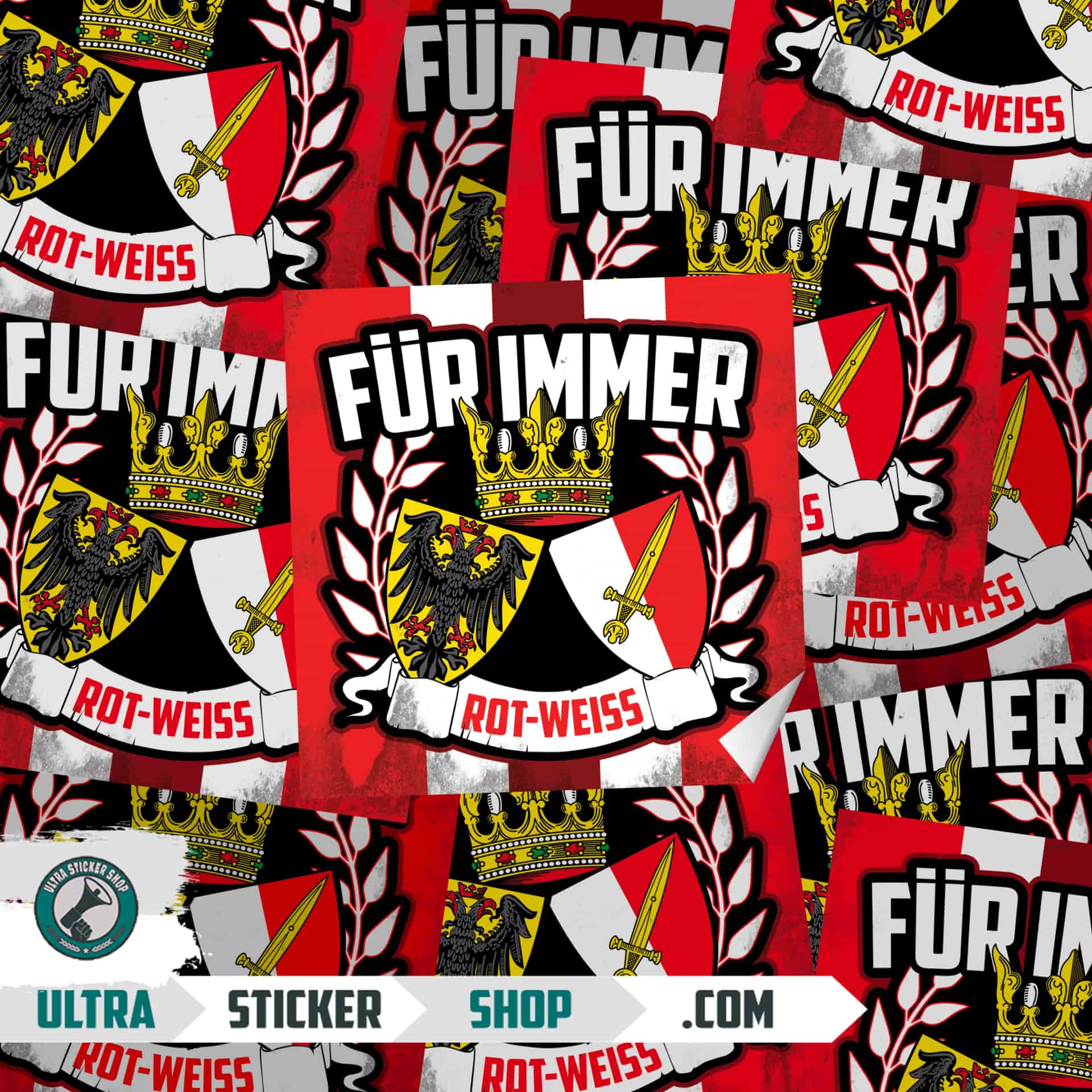 Für Immer rot-weiss Aufkleber