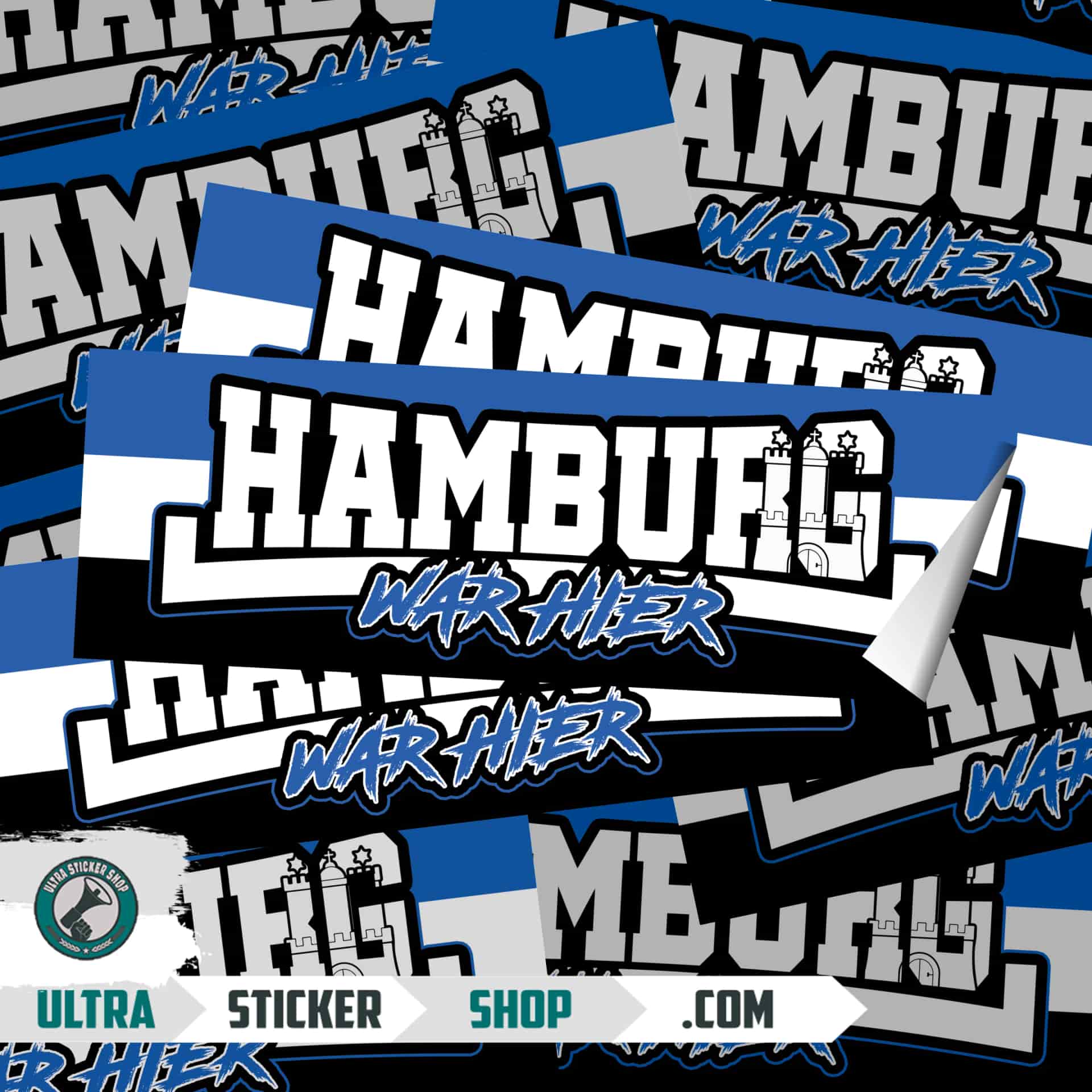 Hamburg war hier Aufkleber