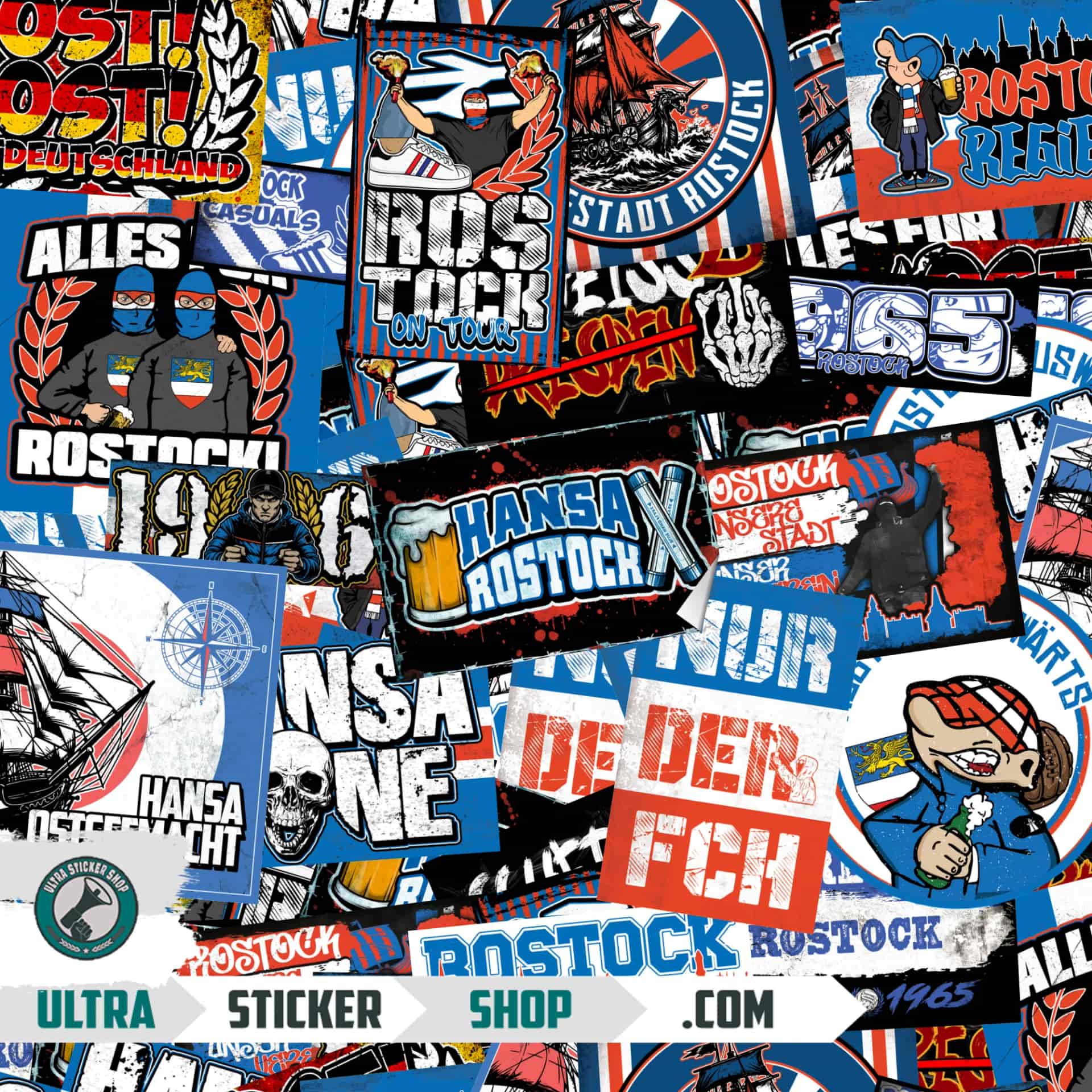 Hansa Rostock Aufkleber-Mix
