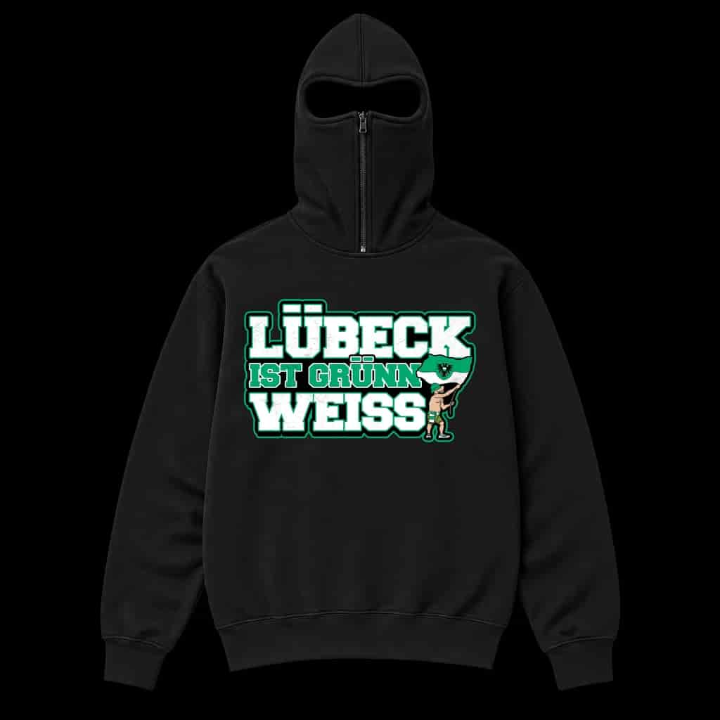 Lübeck ist Grünn weiss Ninja Kapuzenpullover