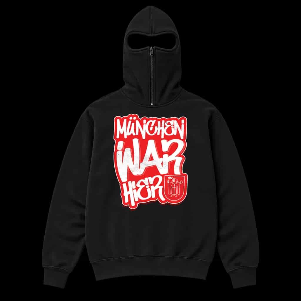 München war hier Ninja Kapuzenpullover