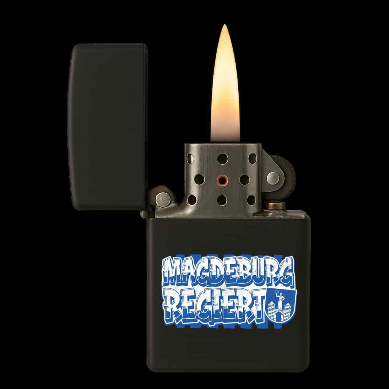 Magdeburg regiert Feuerzeug