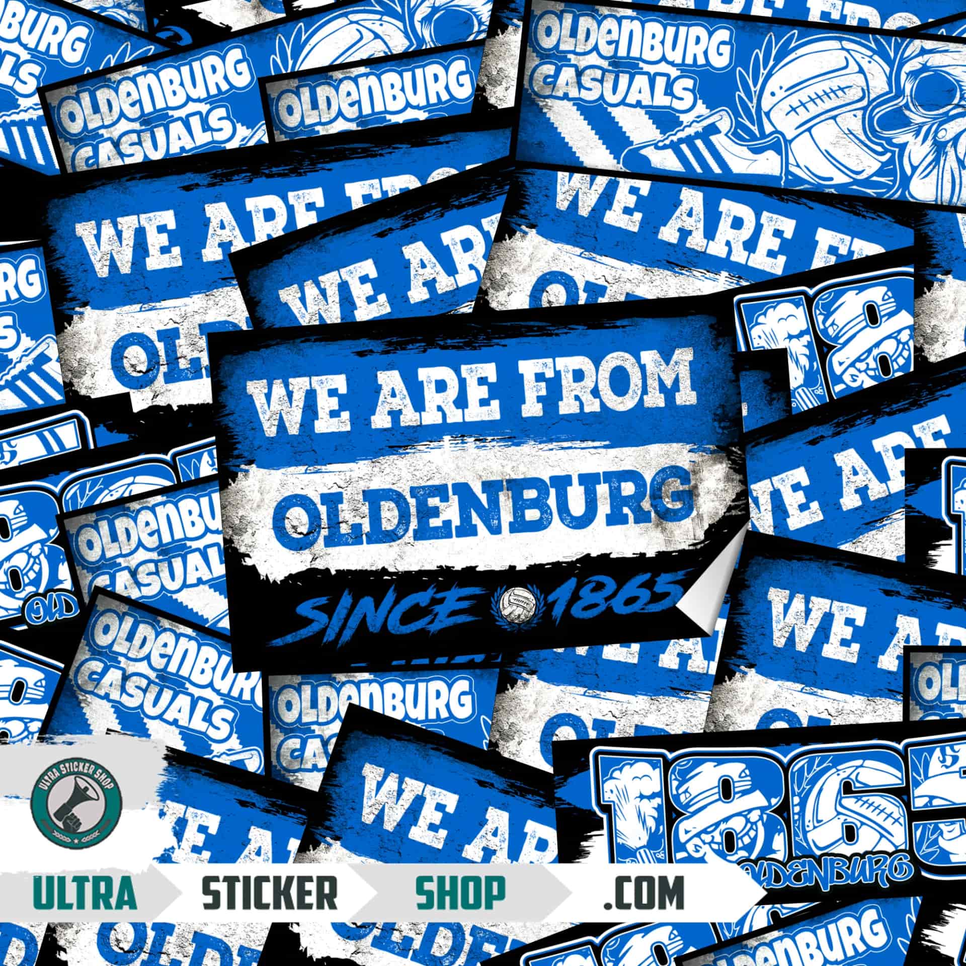 Oldenburg 1865 Aufkleber-Mix