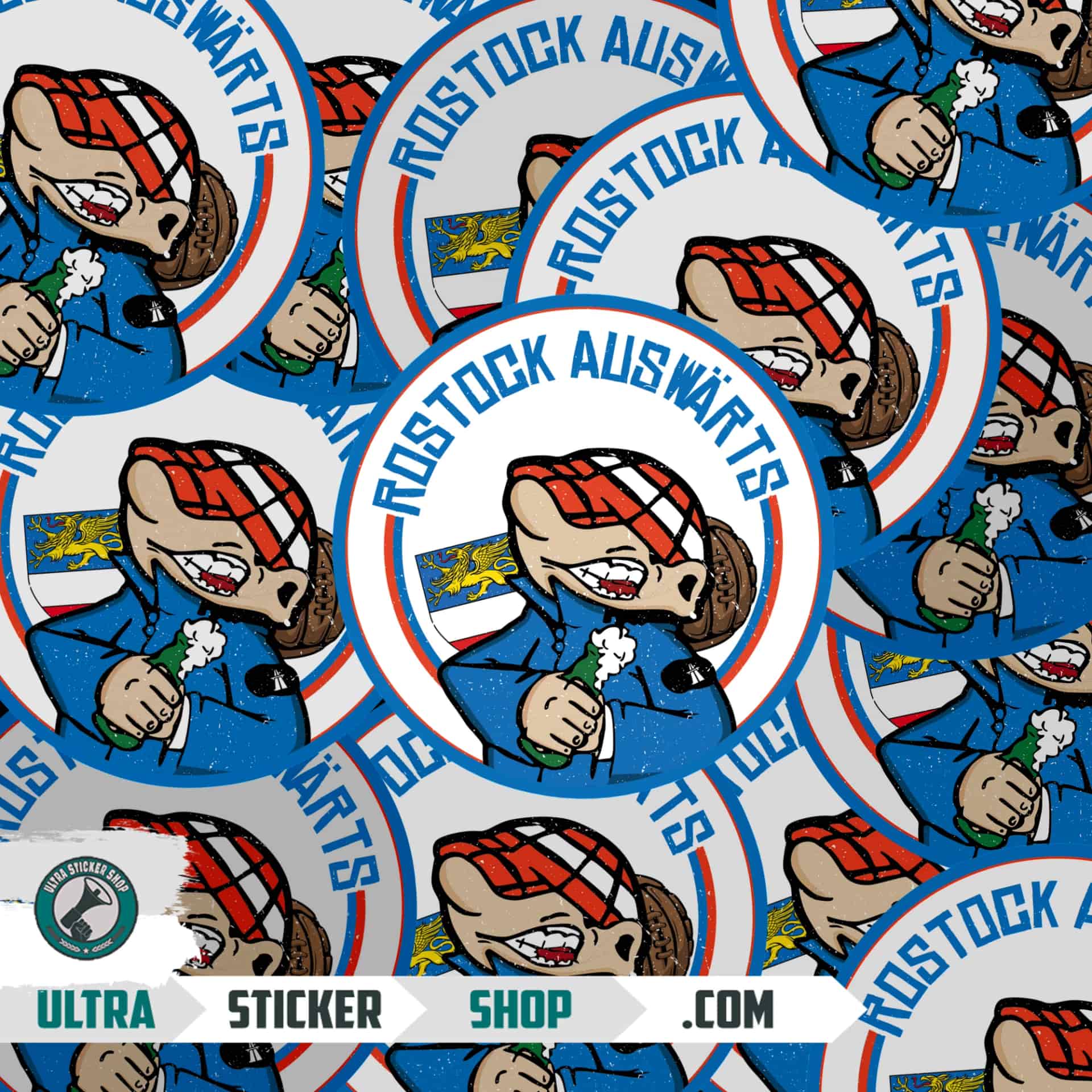Rostock auswärts Aufkleber