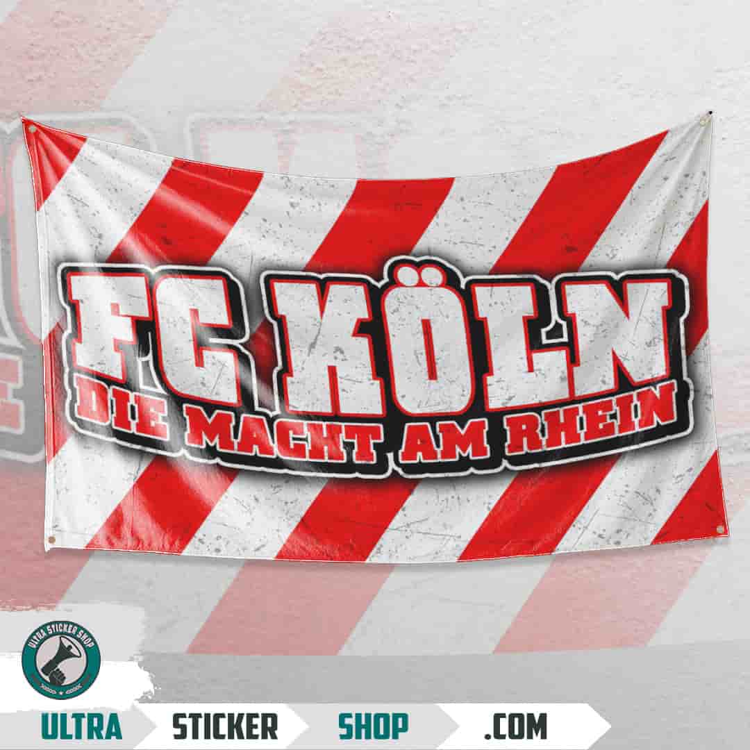 FC Köln die macht am rhein Flagge
