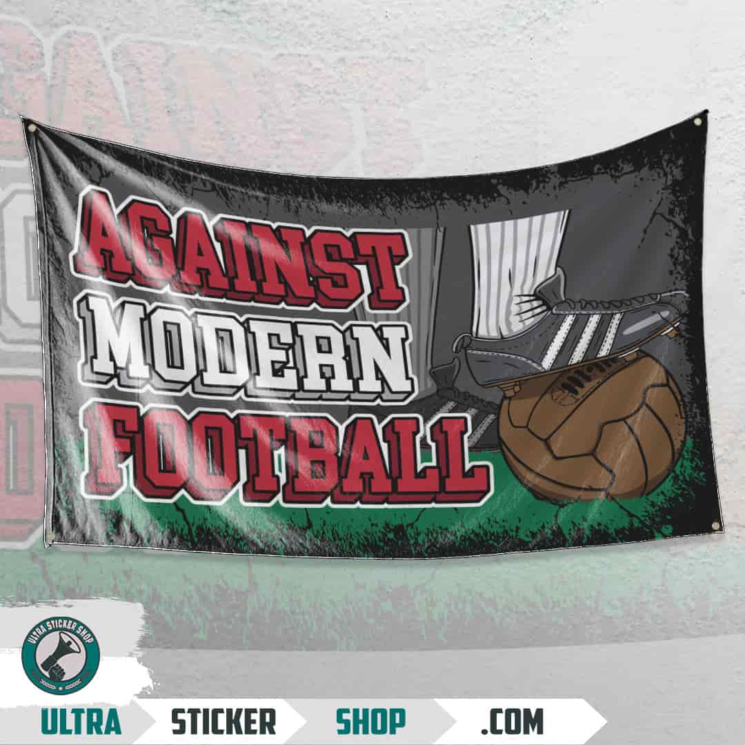 Against modern football Flagge
