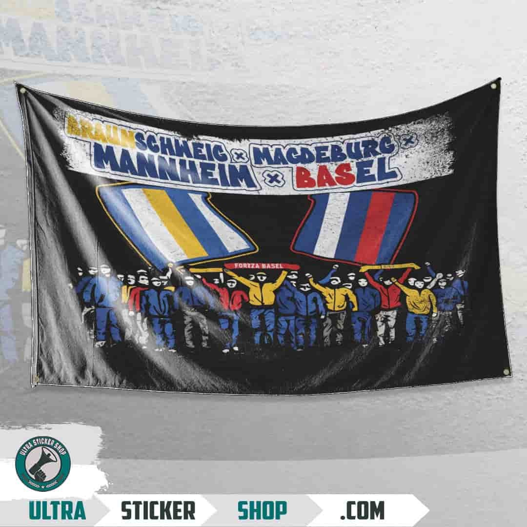 Braunschweig x Magdeburg X Mannheim X Basel Flagge
