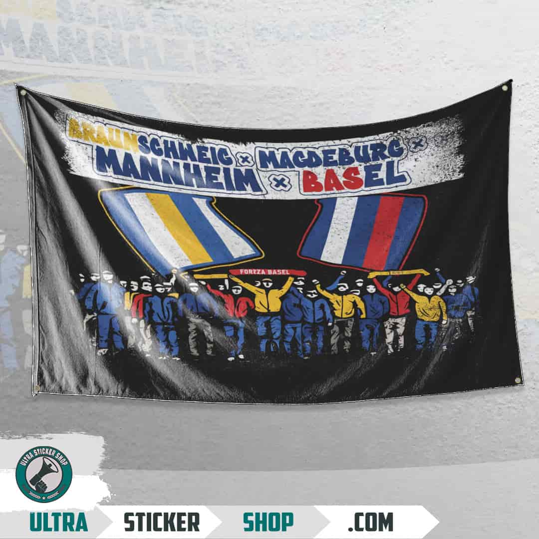Braunschweig x Magdeburg X Mannheim X Basel Flagge