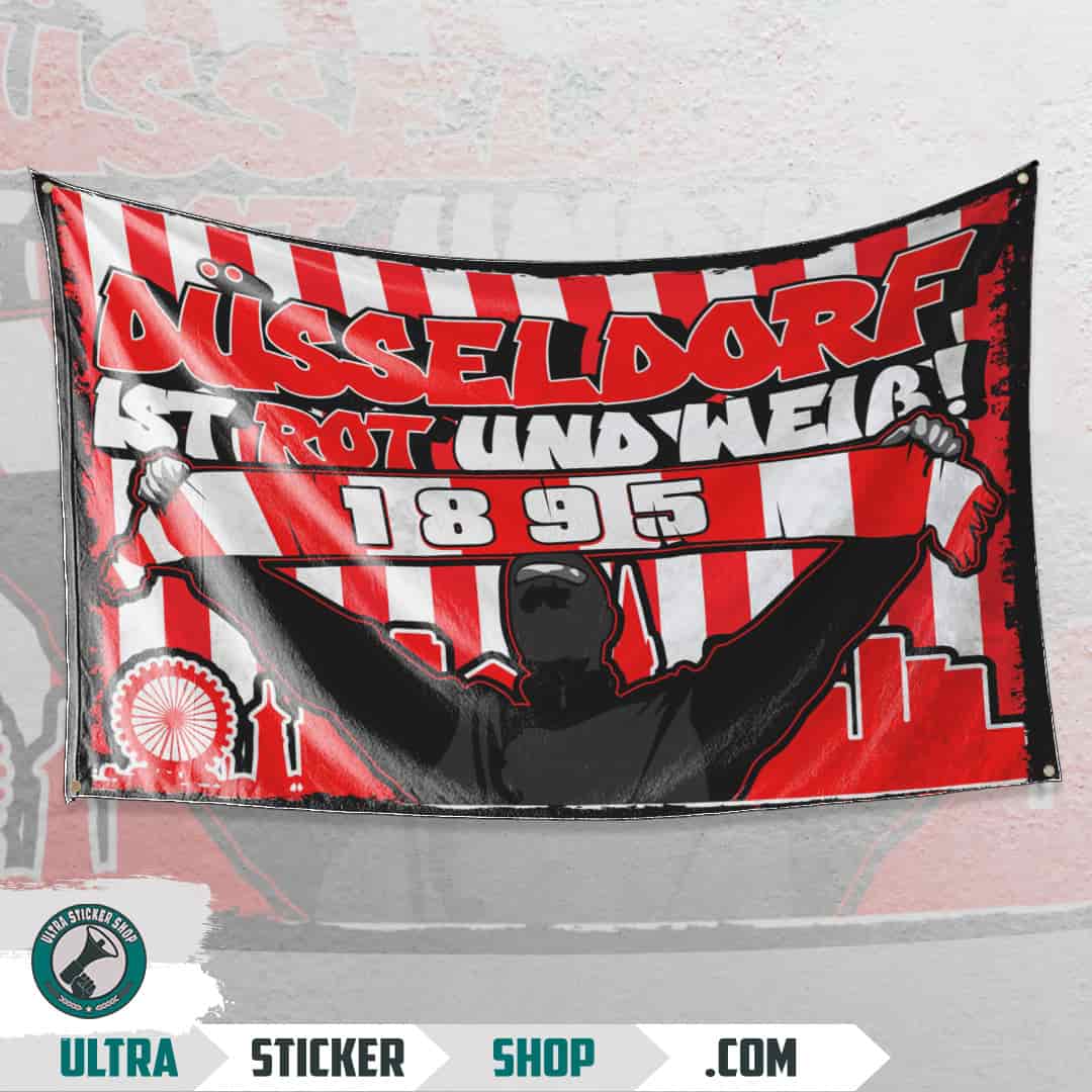 Dusseldorf ist rot und weiss! Flagge
