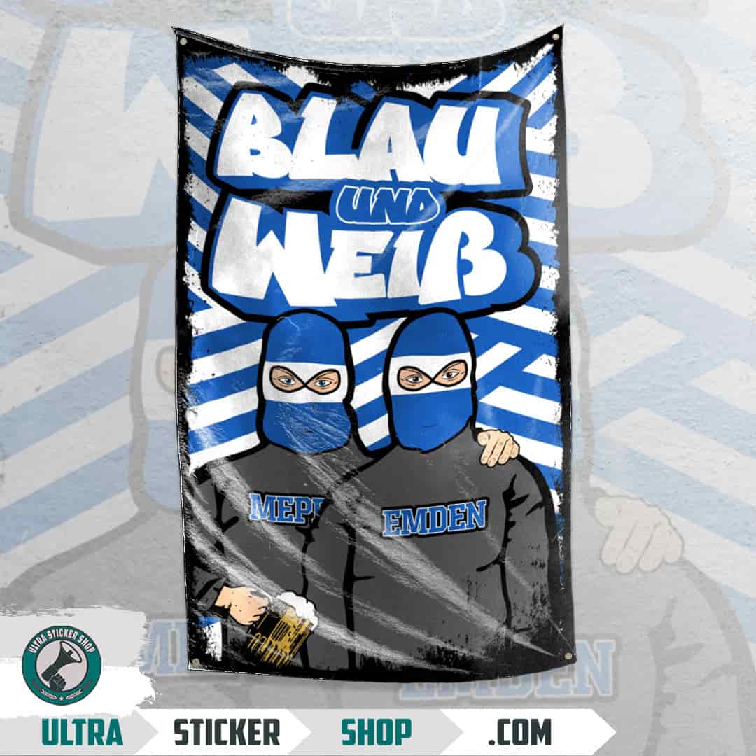 Blau und Weiß Flagge