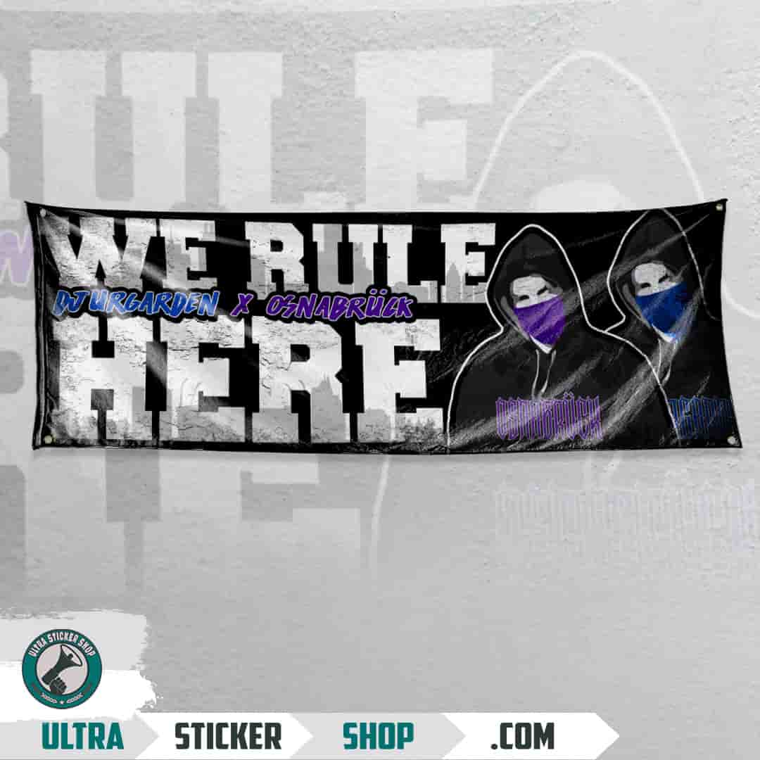 We Rule Here Djurgarden x Osnabrück Flagge
