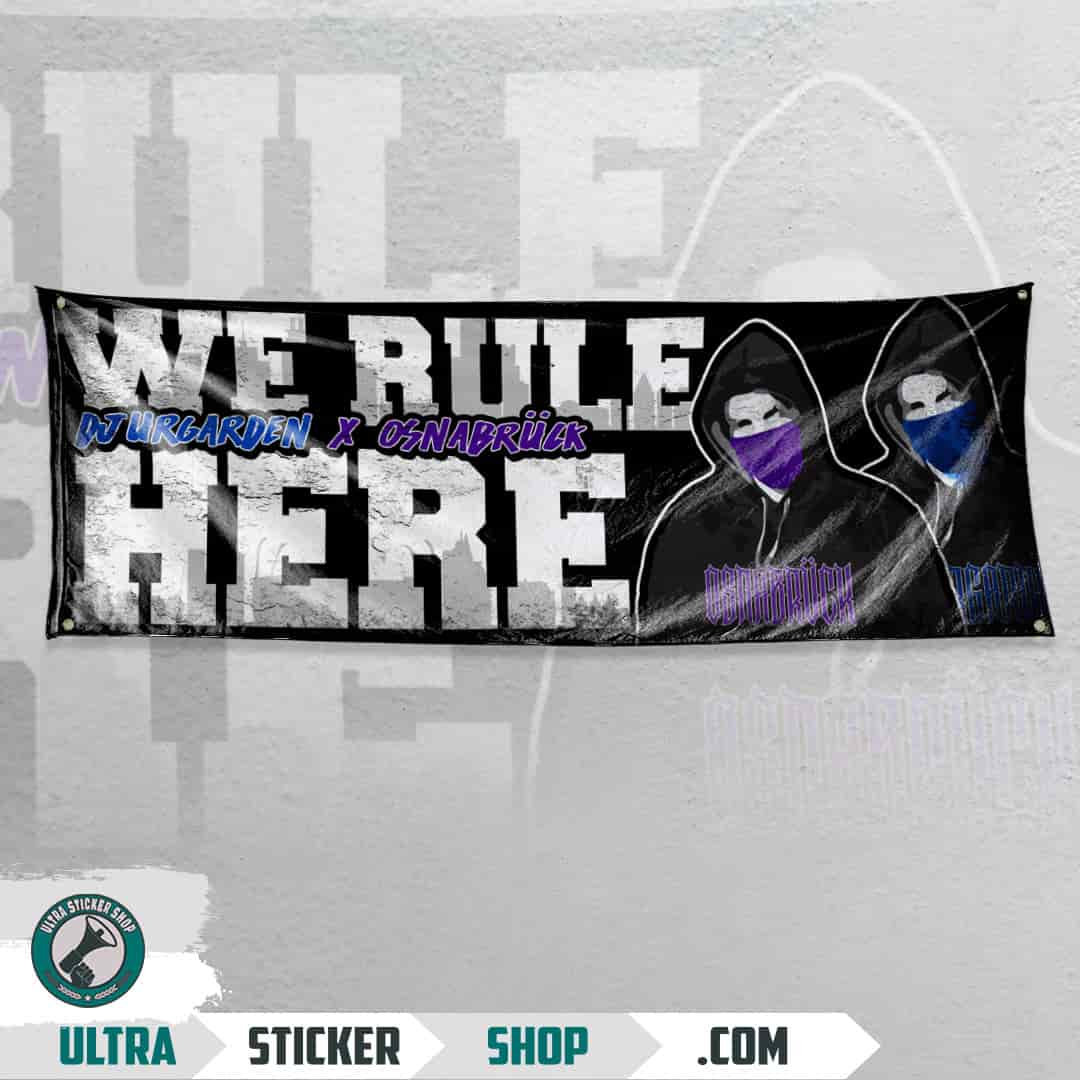 We Rule Here Djurgarden x Osnabrück Flagge