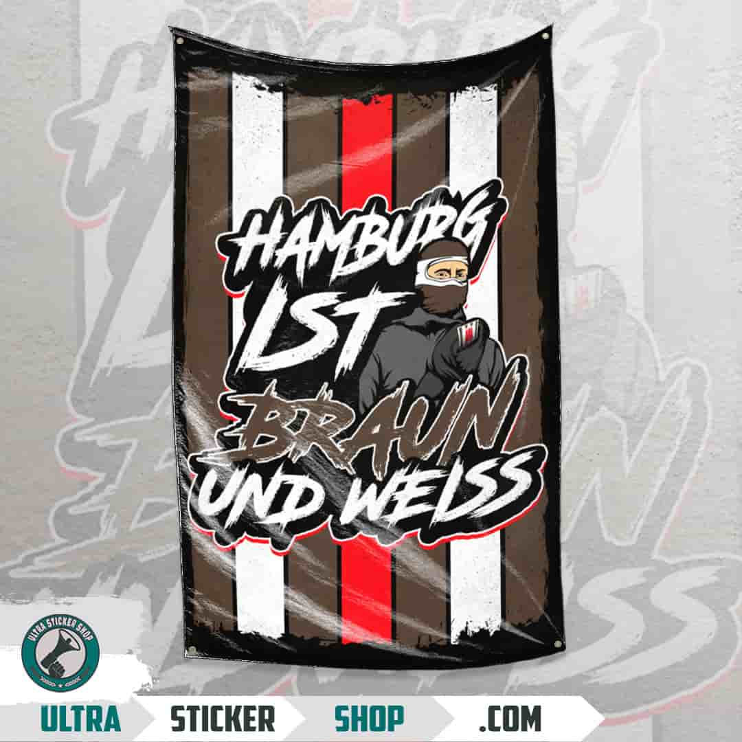 Hamburg ist Braun und Weiss Flagge