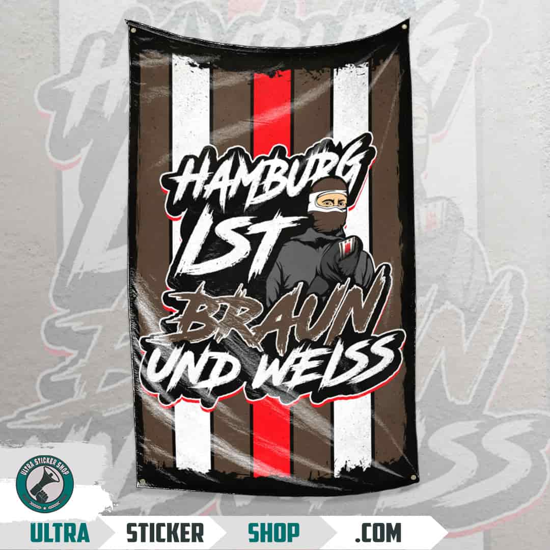 Hamburg ist Braun und Weiss Flagge