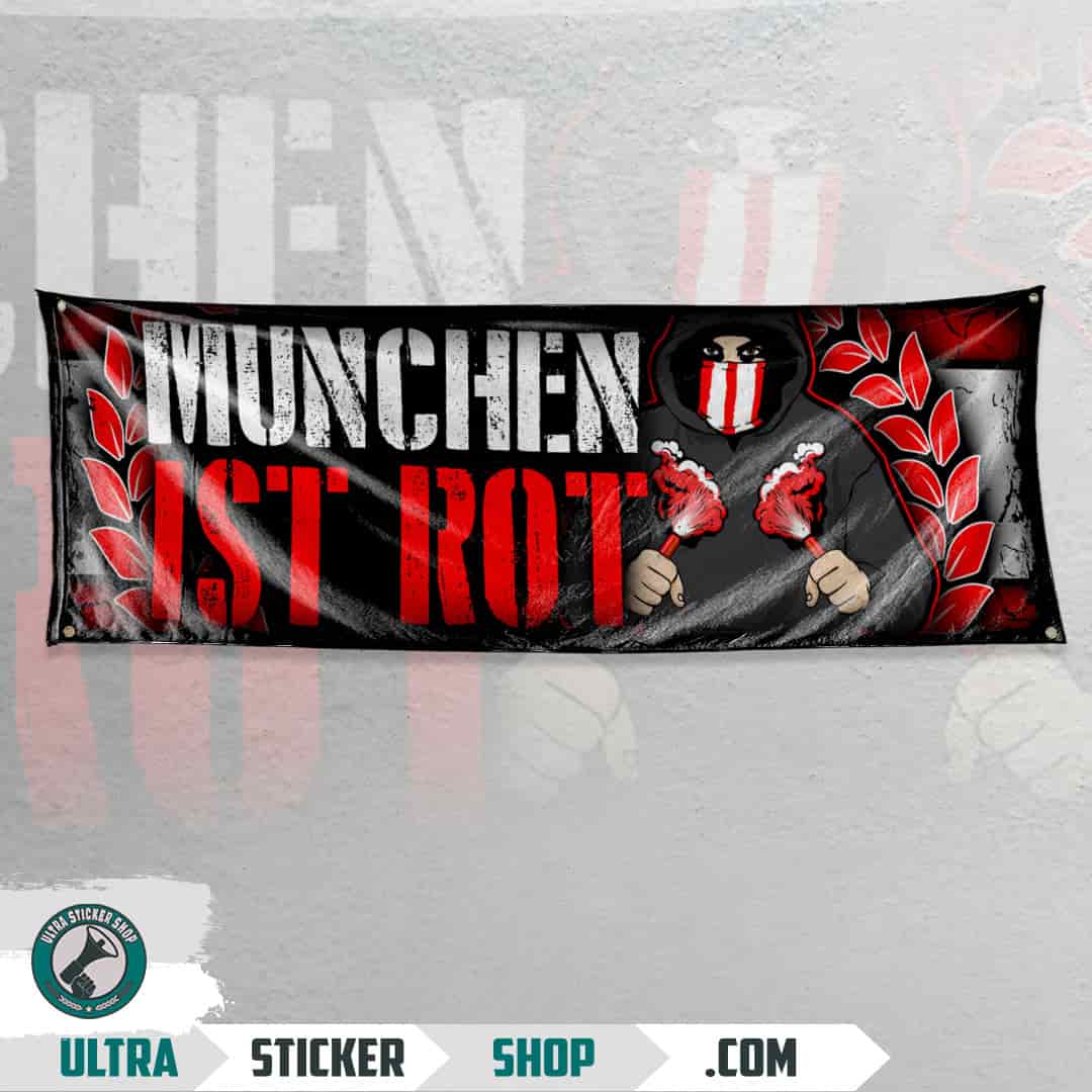 München ist rot Flagge
