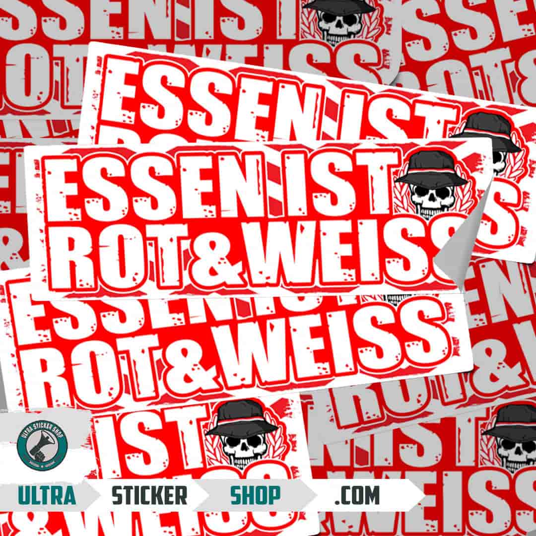 Essen ist rot & weiss Aufkleber