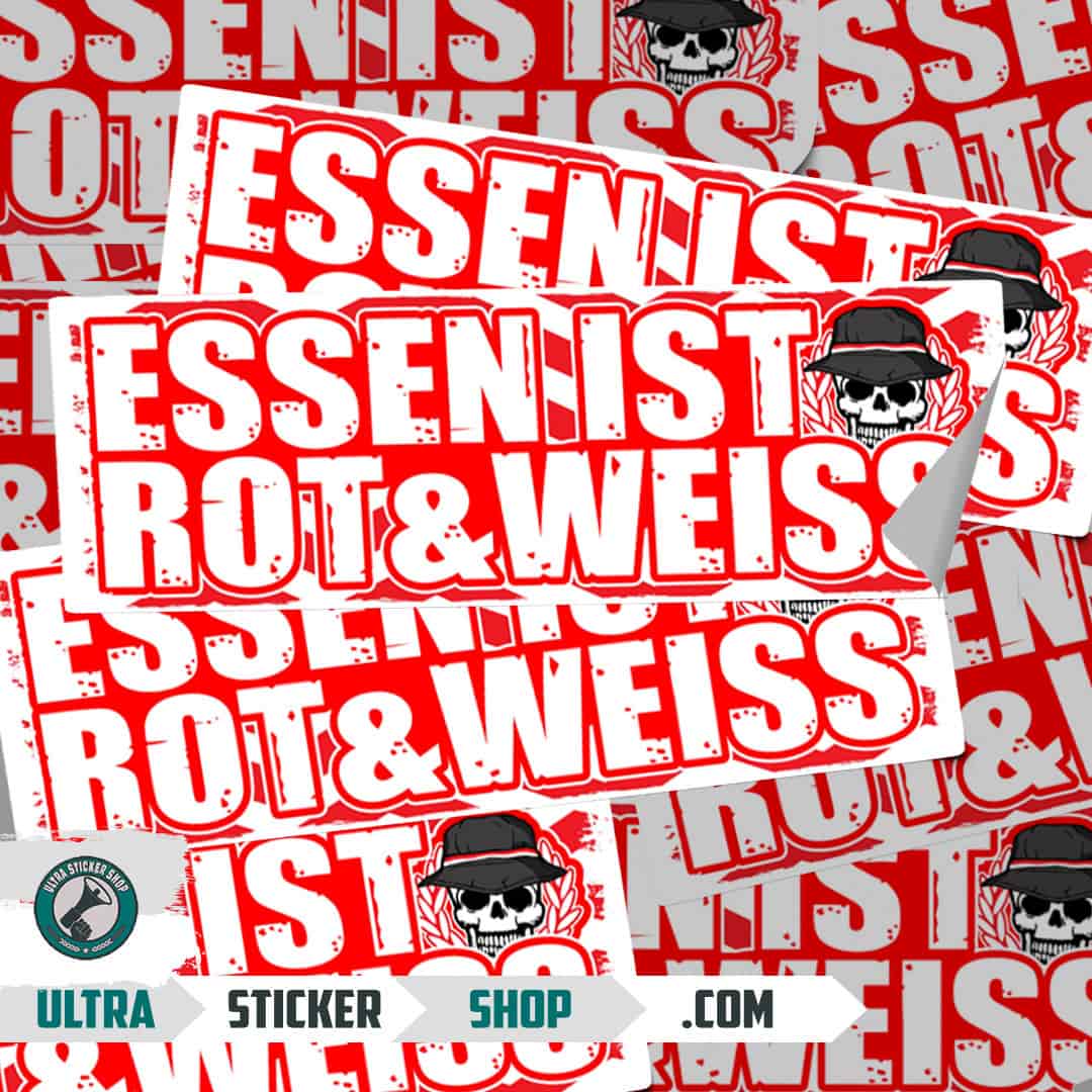 Essen ist rot & weiss Aufkleber