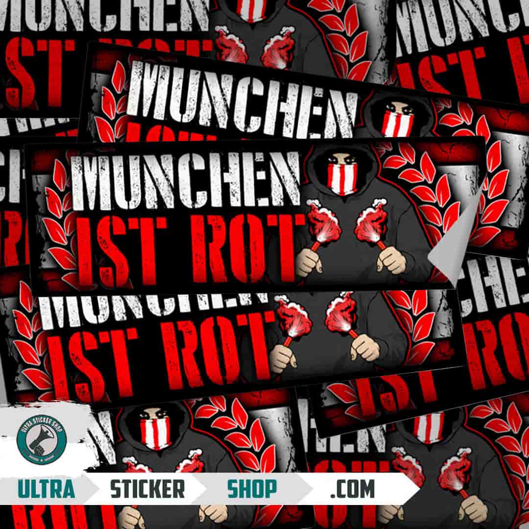 München ist rot Aufkleber
