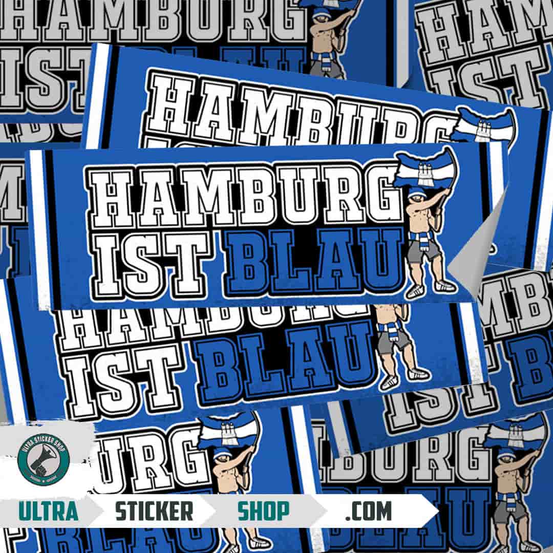 Hamburg ist blau Aufkleber