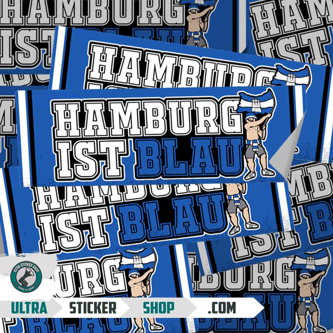 Hamburg ist blau Aufkleber