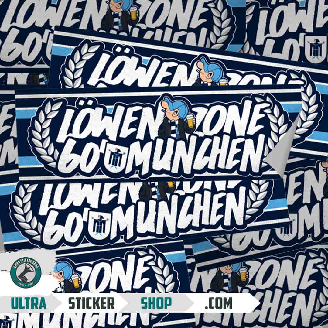 Löwen zone 60' München Aufkleber
