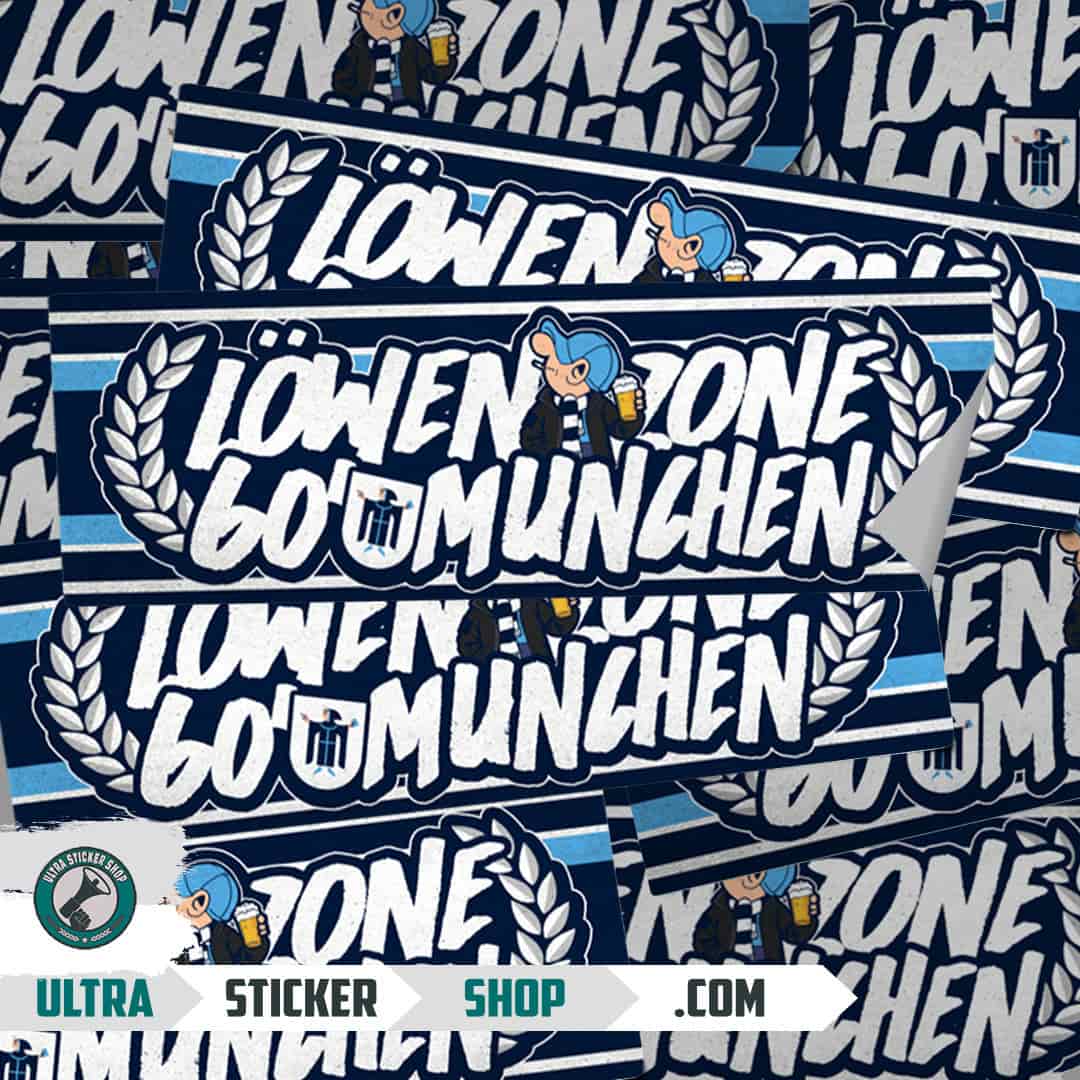 Löwen zone 60' München Aufkleber