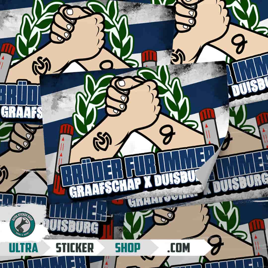 Bruder fĂĽr immer Graafschap X Duisburg Aufkleber