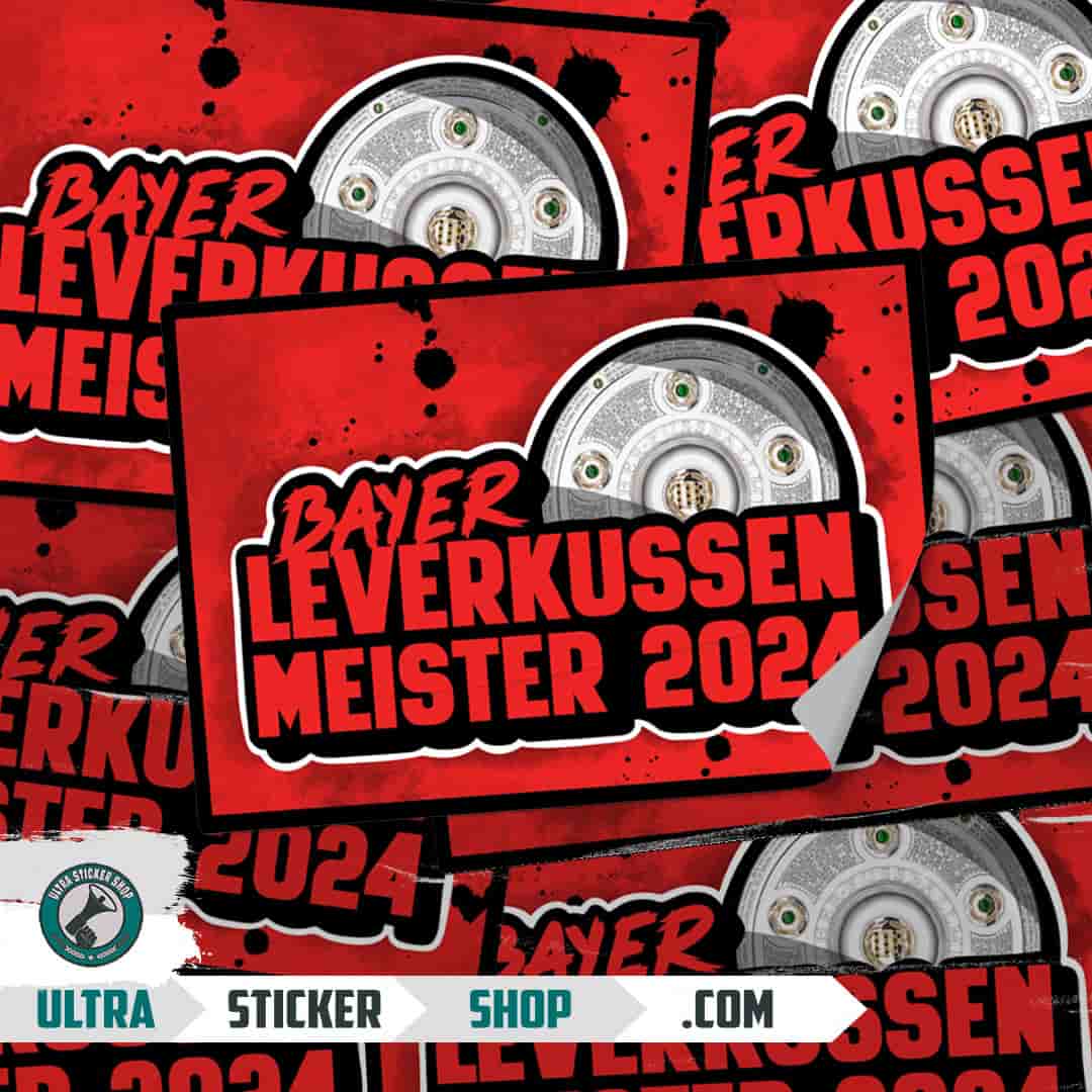 Bayer Leverkusen meister 2024 Aufkleber