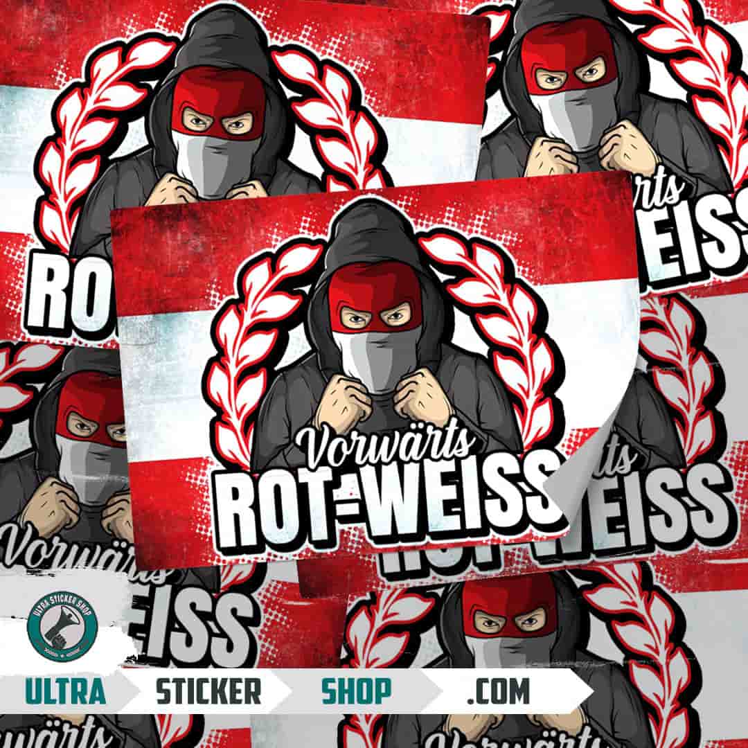 Vorwärts Rot-Weiss Aufkleber