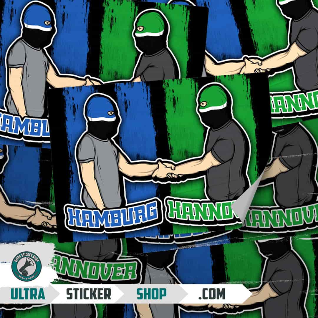 Hamburg X Hannover Aufkleber