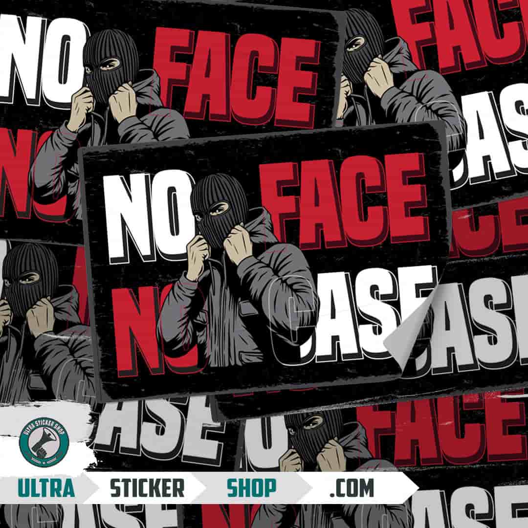 No face no case Aufkleber