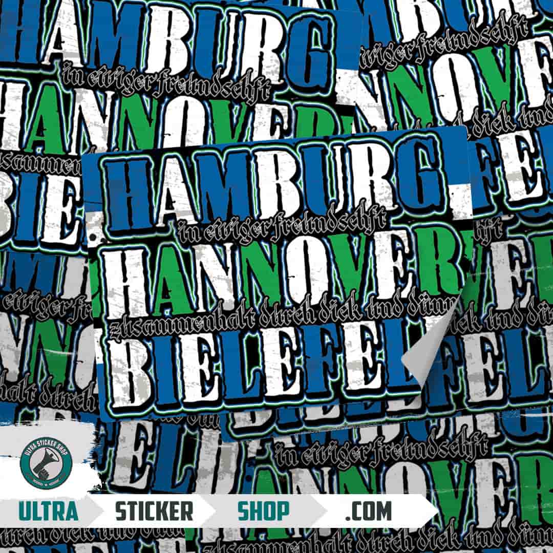 Hamburg X Hannover X Bielefeld Aufkleber