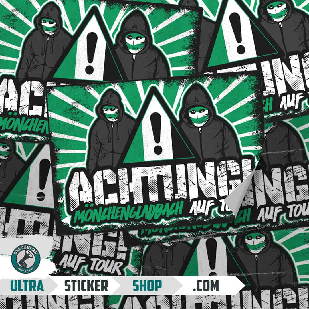 Achtung! Mönchengladbach auf tour Aufkleber