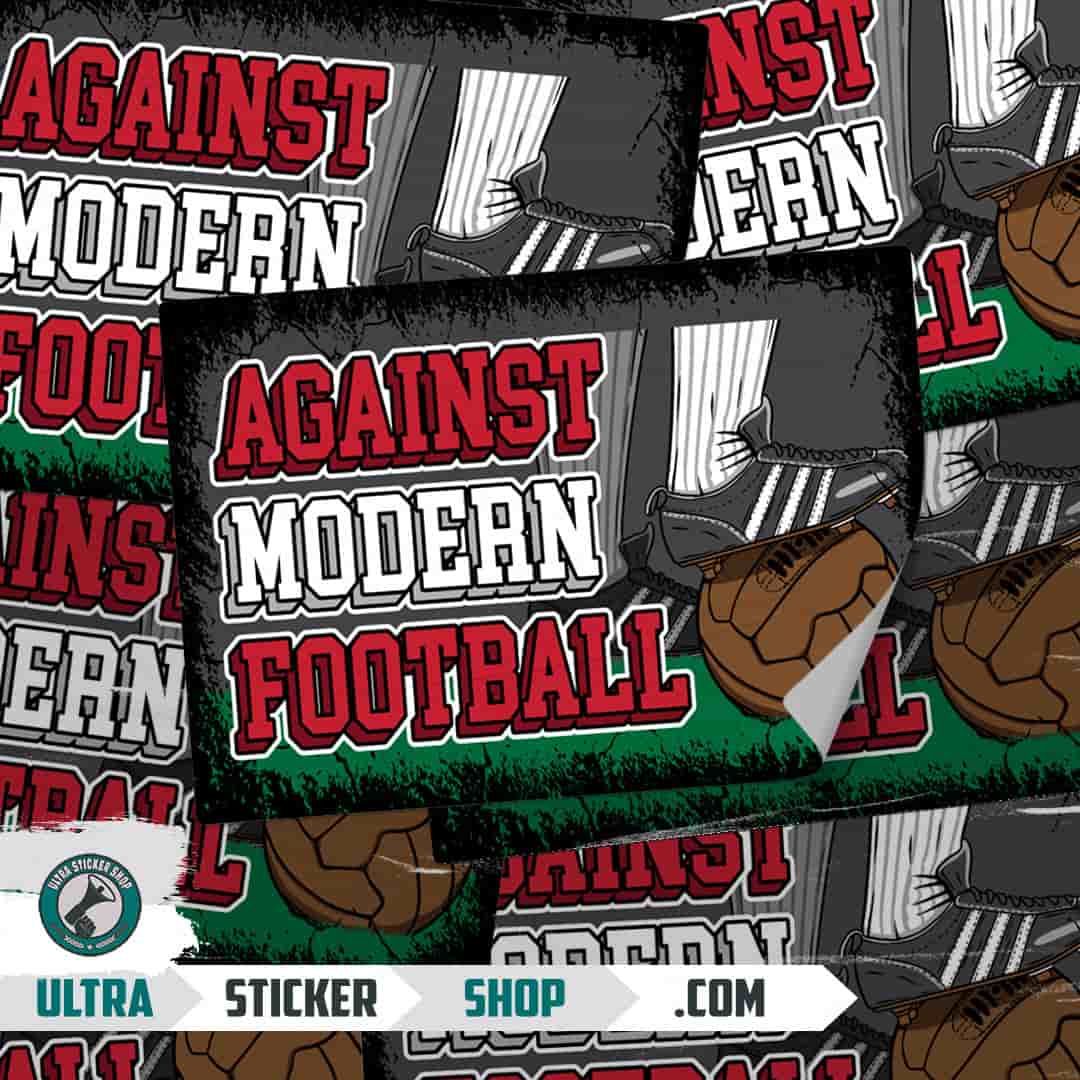 Against modern football Aufkleber