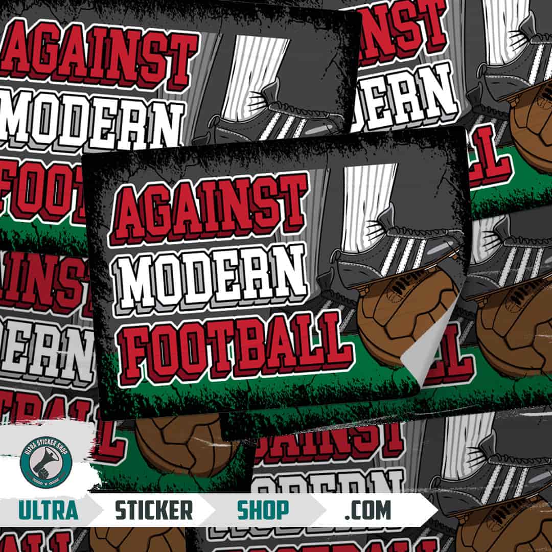 Against modern football Aufkleber