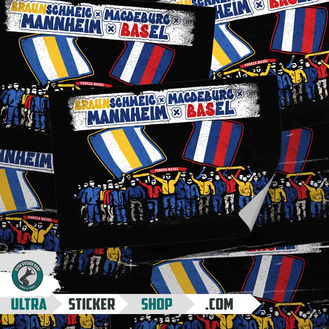 Braunschweig x Magdeburg X Mannheim X Basel Aufkleber