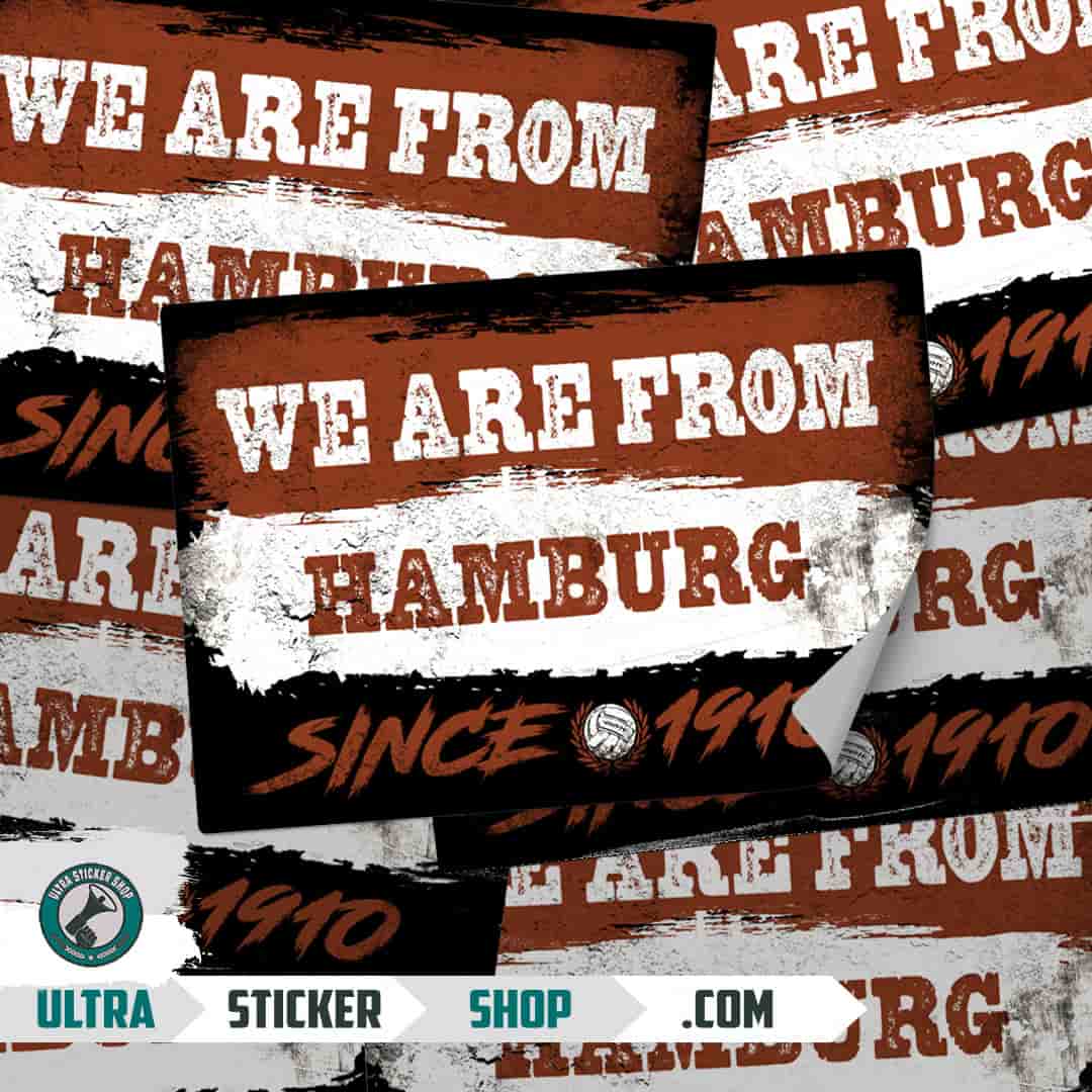We are from Hamburg since 1910 Aufkleber