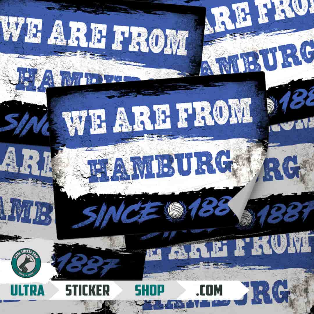 We are from Hamburg since 1887 Aufkleber