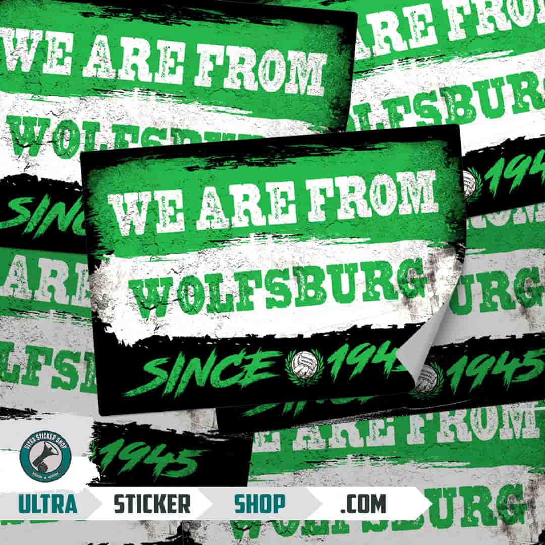 We are from Wolfsburg since 1945 Aufkleber
