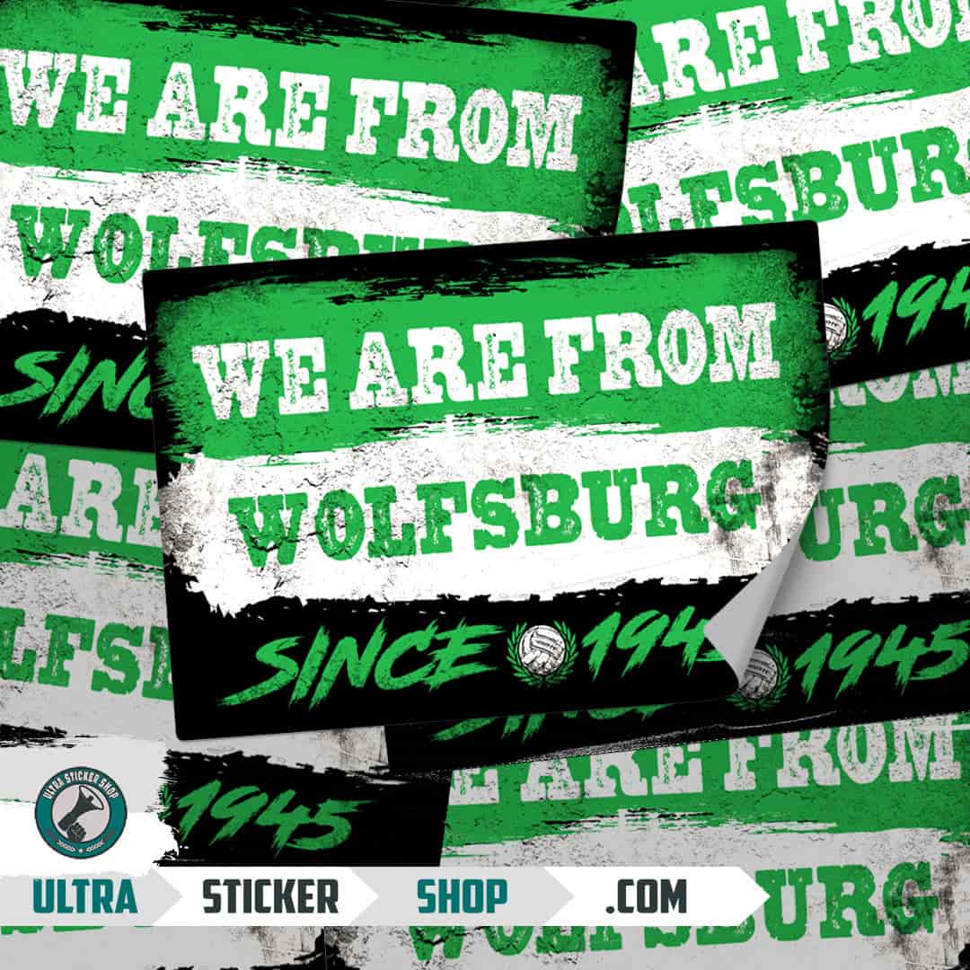 We are from Wolfsburg since 1945 Aufkleber