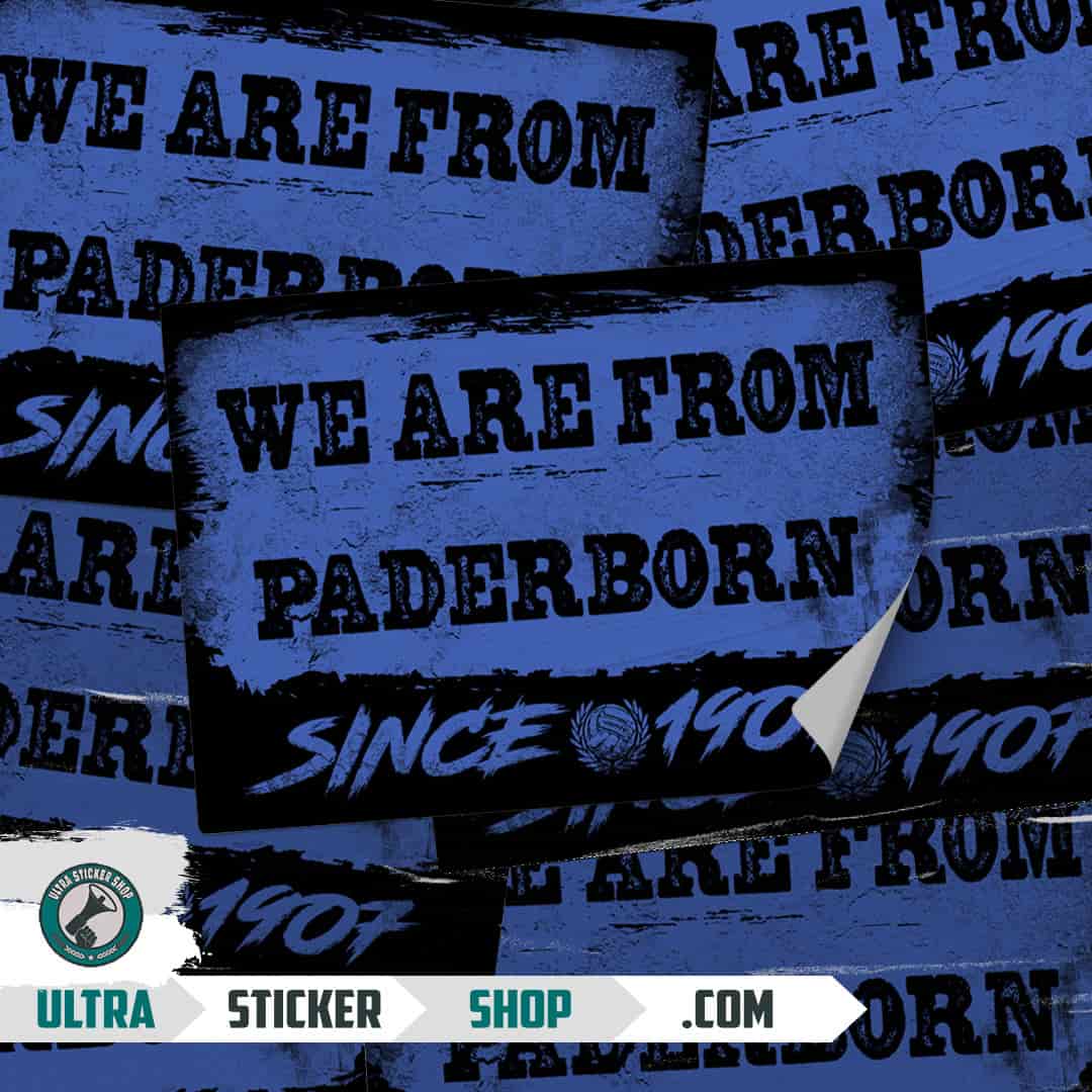 We are from Paderborn since 1907 Aufkleber