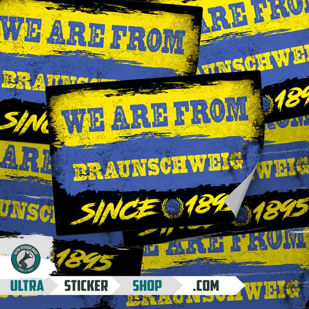 We are from Braunschweig since 1895 Aufkleber