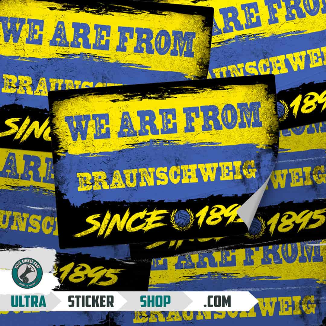 We are from Braunschweig since 1895 Aufkleber