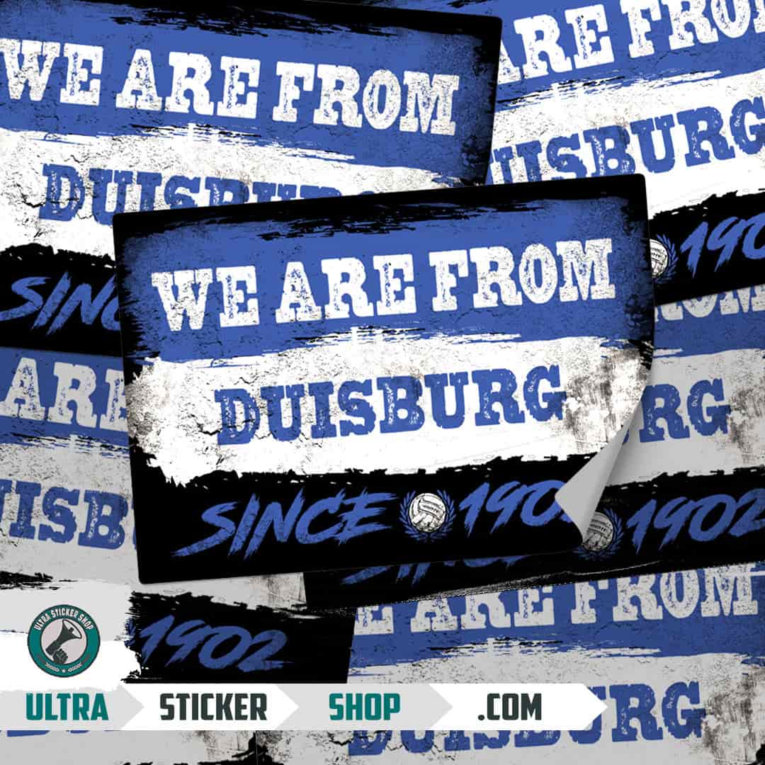 We are from Duisburg since 1902 Aufkleber